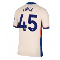 Camiseta Chelsea Romeo Lavia #45 Segunda Equipación Replica 2024-25 mangas cortas